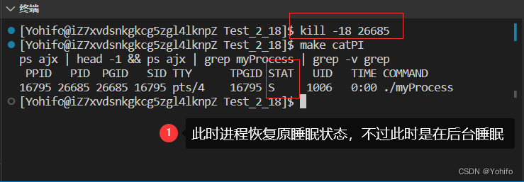 进程恢复