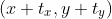 (x+t_{x}, y+t_{y})