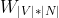 W_{|V|*|N|}