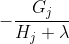 -\frac{G_{j}}{H_{j}+\lambda}
