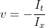 v=-\frac{I_{t}}{I_{x}}