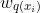 w_{q(x_{i})}