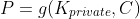 P=g(K_{private},C)