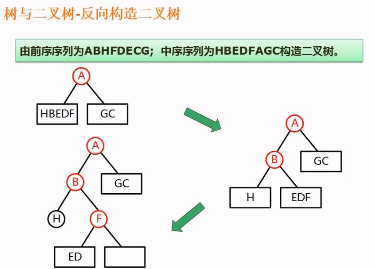反向构造二叉树